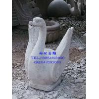 專業石雕天鵝石雕鸕鶿吐水雕塑廠家黃銹石黃金麻五蓮紅